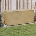 vidaXL Tuinbox 283 L poly rattan gemengd beige, Verzenden, Nieuw