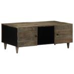 vidaXL Salontafel 100x54x40 cm massief mangohout lichtgrijs, Verzenden, Nieuw, Overige houtsoorten, 100 tot 150 cm