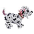 Fako Bijoux - Broche - Puppy - Kristal - 53x40mm - Roze, Sieraden, Tassen en Uiterlijk, Broches, Verzenden, Nieuw