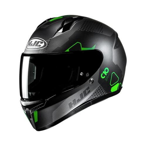 HJC C10 Aspa - Grijs/Groen, Motoren, Kleding | Motorhelmen, S, HJC, Integraalhelm, Verzenden
