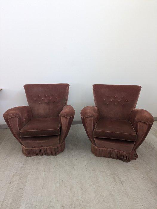 Fauteuil (2) - Fluweel, Antiek en Kunst, Curiosa en Brocante