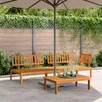 vidaXL 3-delige Loungeset pallet massief acaciahout, Verzenden, Nieuw, Hardhout, Loungeset
