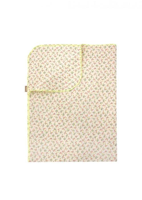 Baby deken met mint bloemenprint - HEBE, Kinderen en Baby's, Dekens, Slaapzakjes en Inbakerproducten, Deken, Nieuw, Verzenden