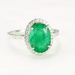 Zonder Minimumprijs - Ring Platina - 3.35ct. tw. Smaragd -, Nieuw