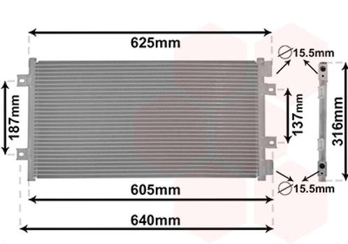 LUCHTCONDENSATOR VOOR FIAT PUNTO II 1999-2002 46799862, Auto-onderdelen, Airco en Verwarming, Nieuw, Ophalen of Verzenden