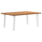vidaXL Eettafel rechthoekig 180x120x74 cm massief eikenhout, Huis en Inrichting, Verzenden, Nieuw