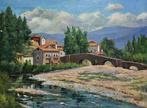 Joan Canós (1928-2025) - El puente de piedra, Antiek en Kunst, Kunst | Schilderijen | Klassiek