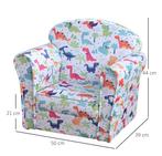 Kinderfauteuil met Dino Print – Zachte Stoel vanaf 18 Maande, Verzenden, Nieuw
