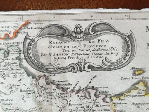 Afrika - Marokko Fez; Sanson - 1656 Royaume de Maroc Sanson, Boeken, Atlassen en Landkaarten