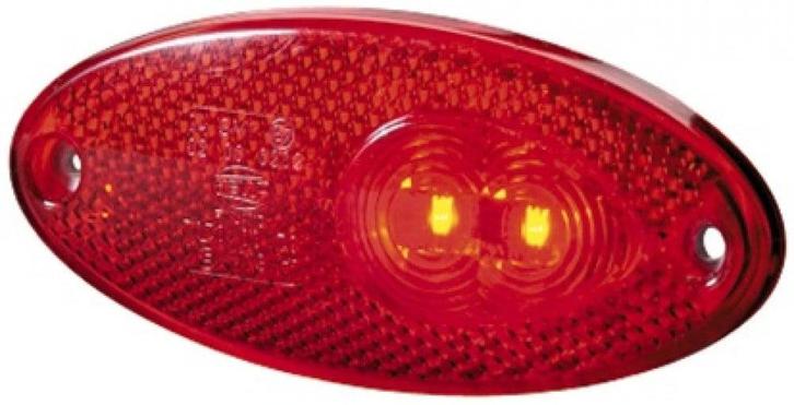 Hella Markering LED met Reflector Ovaal Opbouw Rood, Caravans en Kamperen, Kampeeraccessoires, Ophalen of Verzenden