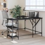 vidaXL Bureau 139x139x75 cm bewerkt hout zwart, Huis en Inrichting, Bureaus, Verzenden, Nieuw