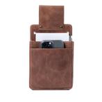 Iphone / Portemonnee holster - Cognac - LD-O912, Verzenden