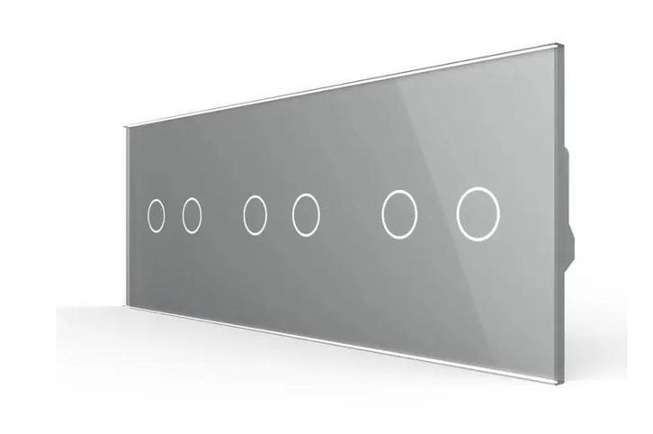 Livolo | Grijs | 2+2+2 | Touch Dimmer | Smart Schakelaar |, Doe-het-zelf en Verbouw, Elektra en Kabels, Schakelaar, Nieuw, Ophalen of Verzenden