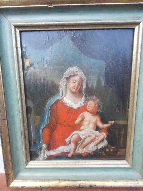 Vlaamse school(XVIII), Navolger van - Madonna met kind, Antiek en Kunst, Kunst | Schilderijen | Klassiek