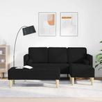 vidaXL Bankstel 2 pcs Zwart 173 x 131 x 67 cm Stof, Verzenden, Nieuw, Stof, Minder dan 150 cm