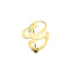 Gouden letter broche; letter G (vintage, gouden broche), Ophalen of Verzenden, Gebruikt, Overige kleuren, Goud