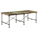 vidaXL Eettafel 220x90x77 cm massief gerecycled hout, Huis en Inrichting, Tafels | Eettafels, Verzenden, Nieuw