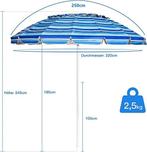 2dekans | Coast - Strandparasol - 245 cm Diameter (8 Feet) -, Ophalen of Verzenden, Zo goed als nieuw