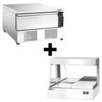 GGM Gastro | Diepvries/koelcombinatie onderbouw - 1230mm - 1, Verzenden, Nieuw in verpakking