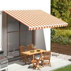 vidaXL Vervangingsdoek voor luifel 4x3,5 m geel en oranje, Tuin en Terras, Zonneschermen, Verzenden, Nieuw