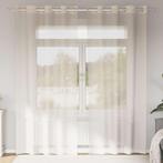 vidaXL Gordijnen voile met doorvoertules 2 st 140x245 cm, Verzenden, Nieuw, Crème