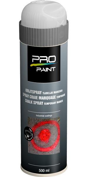 Pro paint krijtspray tijdelijke markering 500 ml, wit, Doe-het-zelf en Verbouw, Verf, Beits en Lak, Nieuw, Verzenden