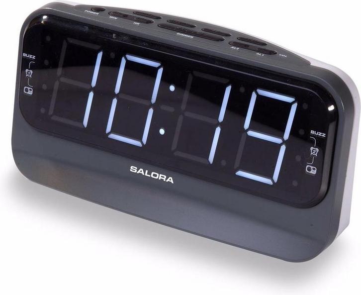 Salora CR616 - Wekkerradio - AM - FM - Groot display, Witgoed en Apparatuur, Wekkers, Verzenden