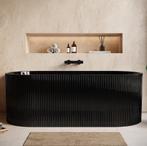 Ligbad Havana  170 x 80 x 58 cm Half Vrijstaand Bad Zwart, Verzenden, Nieuw, Bad