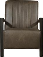 Leren design fauteuils - Echt leer, Industrieel, Comfortabe, Huis en Inrichting, Fauteuils, Nieuw, Ophalen of Verzenden, 50 tot 75 cm