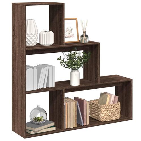 vidaXL Kamerscherm / boekenkast 3-laags 123x29x123 cm hout, Huis en Inrichting, Kasten | Boekenkasten, Nieuw, Overige houtsoorten