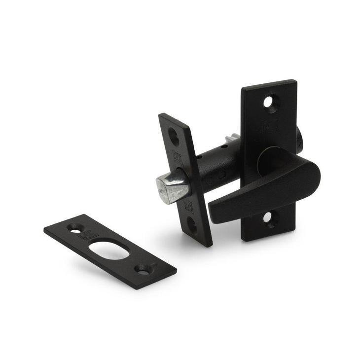 Insteekgrendel met sluitplaat lengte 70mm - zwart, Doe-het-zelf en Verbouw, Hang- en Sluitwerk, Nieuw, Verzenden