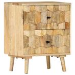 vidaXL Nachtkastje 40x30x50 cm massief mangohout, Minder dan 45 cm, Verzenden, Nieuw, Minder dan 55 cm