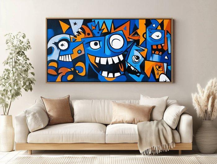 Felix van Horst - Blue Burst (XXL), Antiek en Kunst, Kunst | Designobjecten