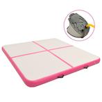 vidaXL Gymnastiekmat met pomp opblaasbaar 200x200x20 cm PVC, Sport en Fitness, Verzenden, Nieuw