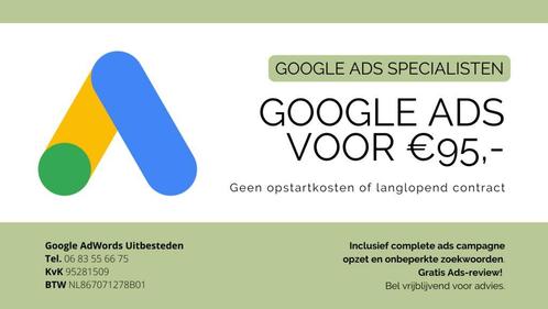 Top 3 positie in Google? Ads €95,- p/maand Inclusief opbouw!, Diensten en Vakmensen, Webdesigners en Hosting, Domeinregistratie