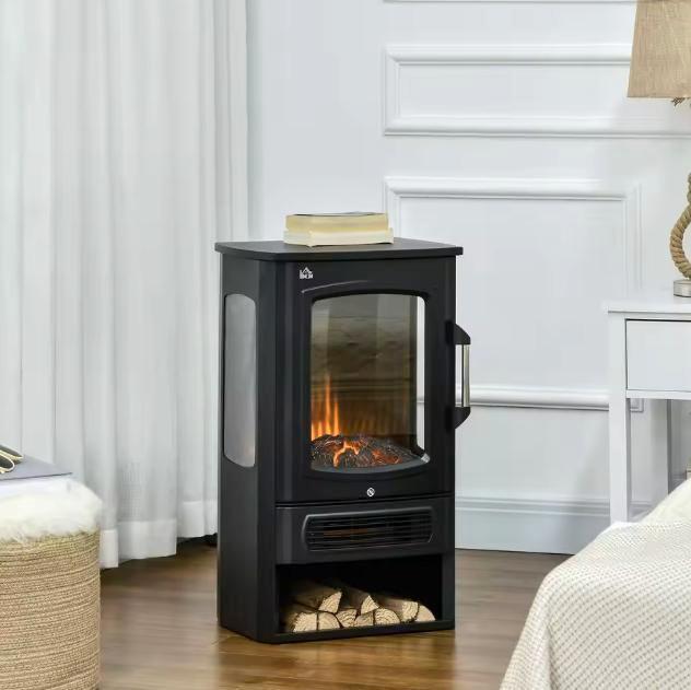 Vrijstaande elektrische haard met LED en 2 warmtestanden, Huis en Inrichting, Haarden, Nieuw, Verzenden