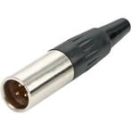 Mini XLR Connector - 3-pins - Mannelijk - Per 1 stuk(s), Audio, Tv en Foto, Audiokabels en Televisiekabels, Verzenden, Nieuw