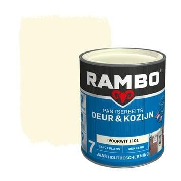 Rambo Pantserbeits Deur&Kozijn Zijdeglans Dekkend Ivoorwit, Doe-het-zelf en Verbouw, Verf, Beits en Lak, Beits, Overige kleuren