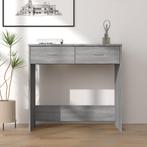 vidaXL Bureau 80x40x75 cm bewerkt hout grijs sonoma, Huis en Inrichting, Bureaus, Verzenden, Nieuw