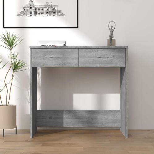 vidaXL Bureau 80x40x75 cm bewerkt hout grijs sonoma, Huis en Inrichting, Bureaus, Nieuw, Verzenden