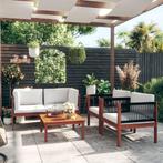 vidaXL 5-delige Loungeset met kussens massief acaciahout, Tuin en Terras, Verzenden, Nieuw, Hardhout, Loungeset