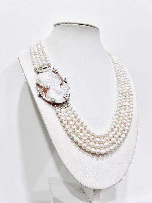 Zonder Minimumprijs - Halsketting Zilver - Parel -, Sieraden, Tassen en Uiterlijk, Kettingen