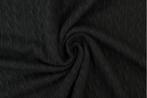 10 meter jacquard gebreide kabelstof - Zwart, Overige materialen, 120 cm of meer, Zwart, Ophalen of Verzenden