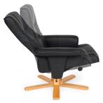 TV-fauteuil met krukje model I - zwart/beige, Huis en Inrichting, Stoelen, Nieuw, Verzenden