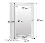 Badkamerkast met Spiegel en Plank – Wandkast voor Toilet, Verzenden, Nieuw