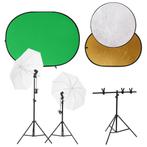 vidaXL Fotostudioset met lichtset, achtergrondscherm en, Verzenden, Nieuw