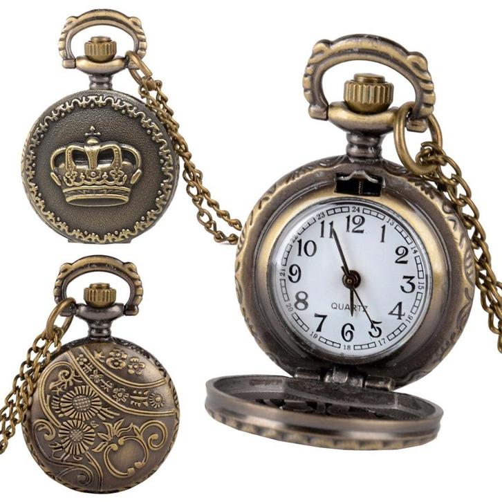 Fako - Kettinghorloge - Kroon - Bronskleurig, Sieraden, Tassen en Uiterlijk, Horloges | Heren, Verzenden