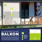 Tillvex® Klemluifel - Balkonluifel - Zonwering - 140x250cm -, Huis en Inrichting, Verzenden, Nieuw