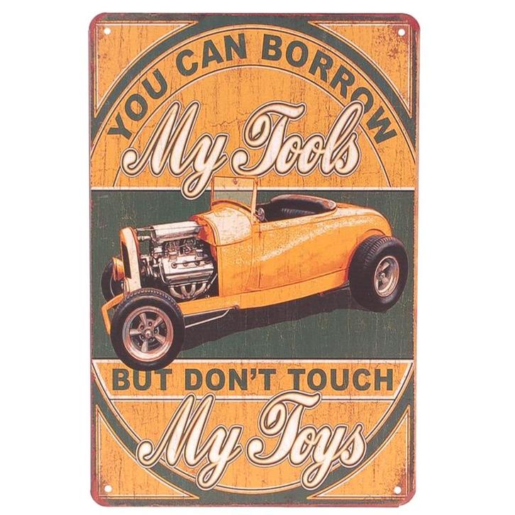 Metalen plaatje - My Tools NIEUW, Huis en Inrichting, Woonaccessoires | Tekstborden en Spreuken, Nieuw, Ophalen of Verzenden
