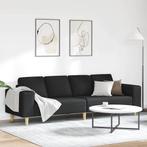vidaXL Bankstel Zwart Stof, Huis en Inrichting, Banken | Bankstellen, Verzenden, Nieuw, Stof, Minder dan 150 cm